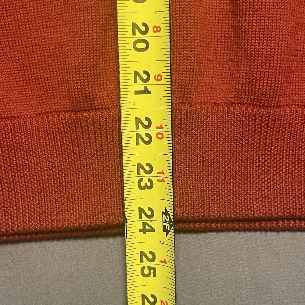 Brooks Brothers 346 100% Merino Wool Cardigan Vest Orange Mens M - Picture 4 of 5